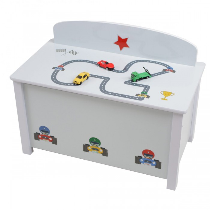 Bancuta White Star Cars 3 in 1 cu  lada de stocare din  MDF Liberty House